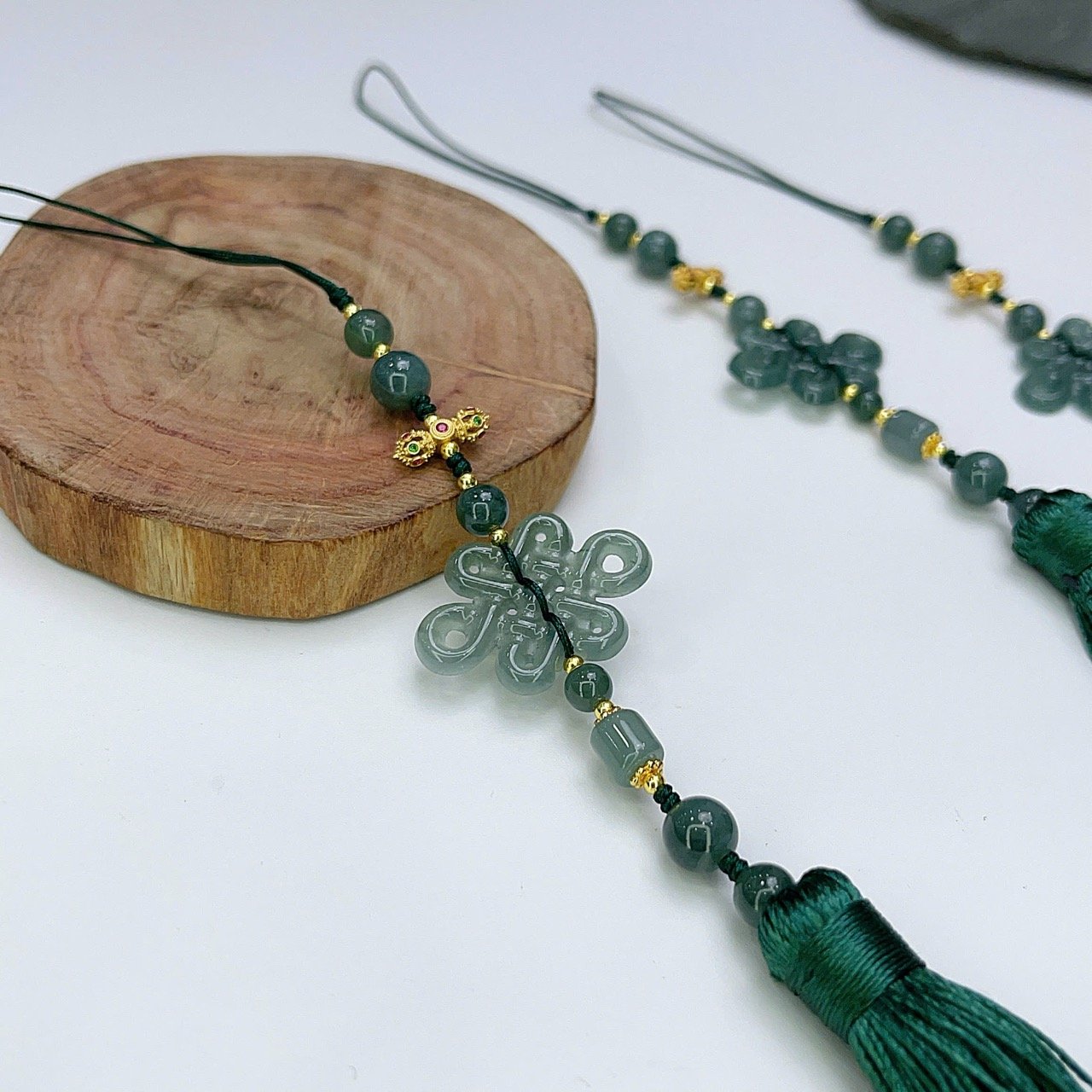 Phụ Kiện Dây Treo Áo Dài / Treo Xe Ô Tô – Nút Thắt Đồng Tâm May Mắn 💚